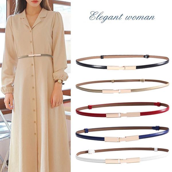 skinny women belt fashion thin dress waistband with golden buckle designer genuine leather belt suit for 55~92cm, Black;brown
skinny women belt fashion thin dress waistband with golden buckle designer genuine leather belt suit for 55~92cm, Black;brown