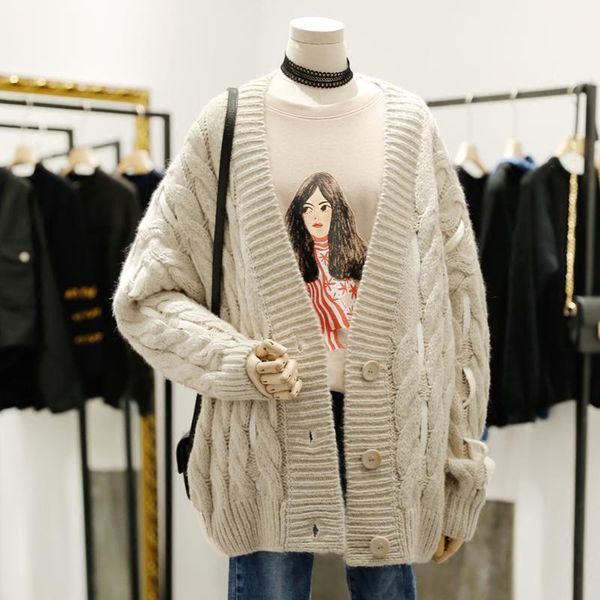 women's knits & tees 2021 women autumn winter knitted sweater cardigan female jacket loose v neck coat1, White
women's knits & tees 2021 women autumn winter knitted sweater cardigan female jacket loose v neck coat1, White