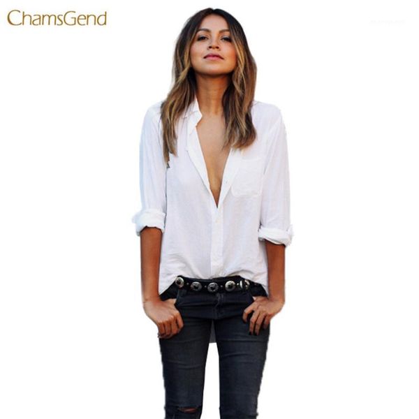 women's blouses & shirts chamsgend 2021 autumn fashion solid shirt long sleeve button turn-down collar cotton cloth female women blous, White
women's blouses & shirts chamsgend 2021 autumn fashion solid shirt long sleeve button turn-down collar cotton cloth female women blous, White