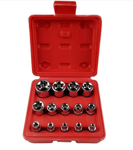 factory direct sale 14-piece set of e-type sleeve combination hexagonal plum blossom blow molding box set repair special tools 
factory direct sale 14-piece set of e-type sleeve combination hexagonal plum blossom blow molding box set repair special tools