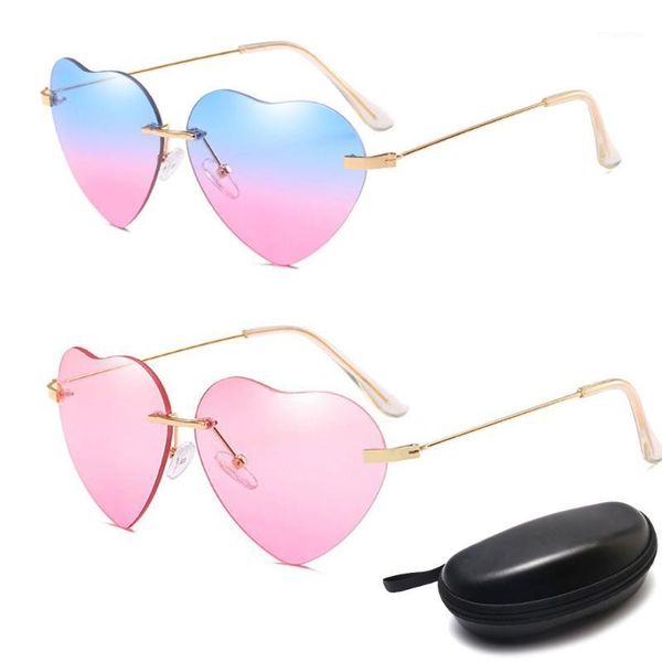 2 sets heart sunglasses pink blue black eyeglasses for women kawaii style with eyeware storage summer accessories1, White;black
2 sets heart sunglasses pink blue black eyeglasses for women kawaii style with eyeware storage summer accessories1, White;black