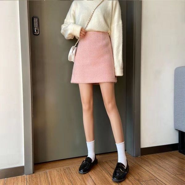 a-line 2021 new high skirt solid female wool basic colour short y364 6b1u, Black
a-line 2021 new high skirt solid female wool basic colour short y364 6b1u, Black
