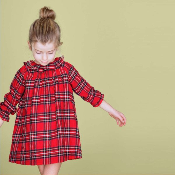 new girls' autumn and winter 2020 plaid long sve drs children's red lace skirt princs sle, Red;yellow
new girls' autumn and winter 2020 plaid long sve drs children's red lace skirt princs sle, Red;yellow