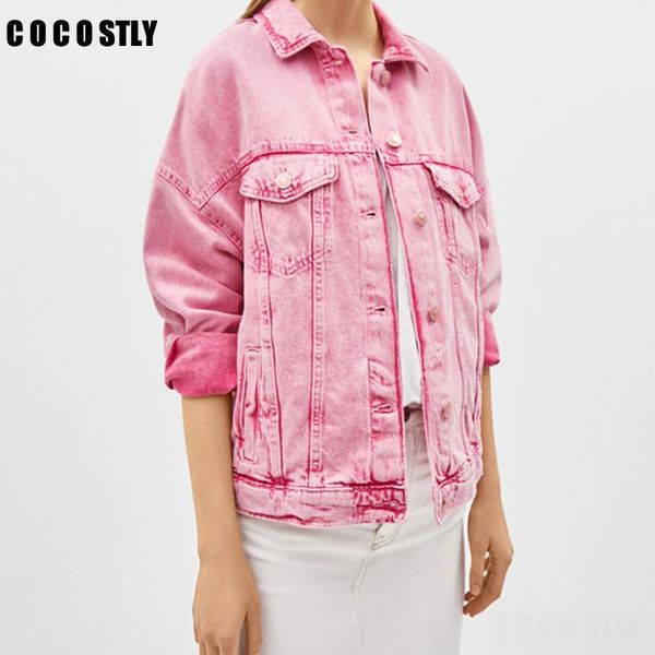 2020 new jeans jacket women casual bf style pockets long sleeve loose denim jacket fashion pink single breasted female1, Black;brown
2020 new jeans jacket women casual bf style pockets long sleeve loose denim jacket fashion pink single breasted female1, Black;brown