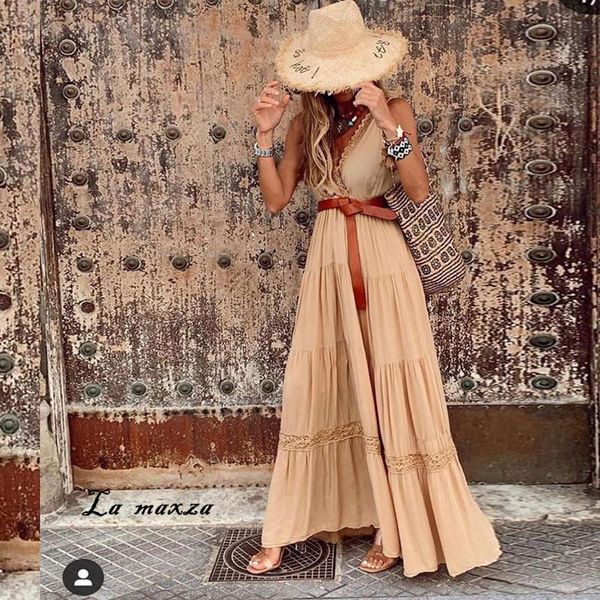 summer lace patchwork women maxi dress 2021 fashion v-neck spaghetti straps loose dress drop shipping, Black;gray
summer lace patchwork women maxi dress 2021 fashion v-neck spaghetti straps loose dress drop shipping, Black;gray