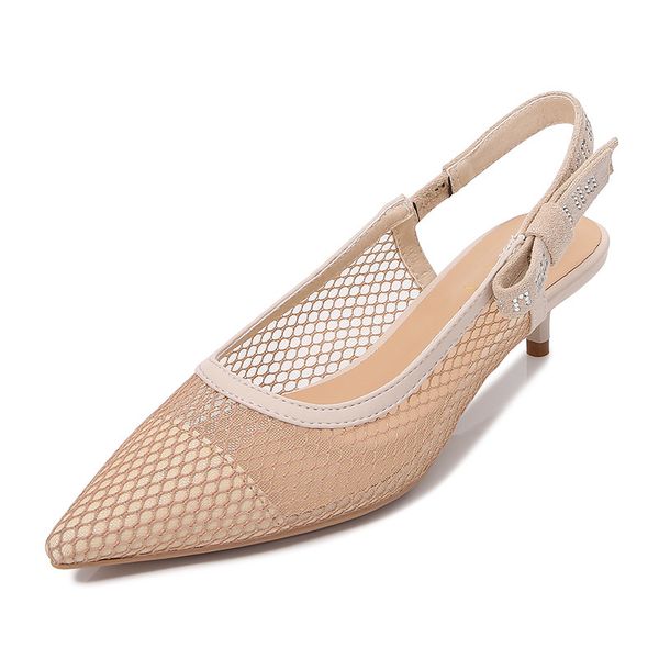 2021 new women's fashionable thin shoes knitted tip sandals lc3r, Black