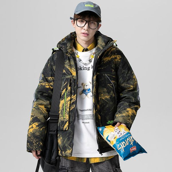 2020 winter new fashion trend youth camouflage down jacket warm thickened coat casual fashion trend thermal insulation q1209, Black
2020 winter new fashion trend youth camouflage down jacket warm thickened coat casual fashion trend thermal insulation q1209, Black
