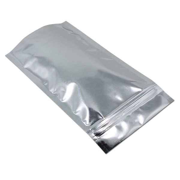 100pcs 15 Sizes Doypack Clear Aluminum Foil Zip Lock Package Bags Silver Mylar Plastic Dried Flower Nuts Storage Zipper Pouches H Bbyoiy