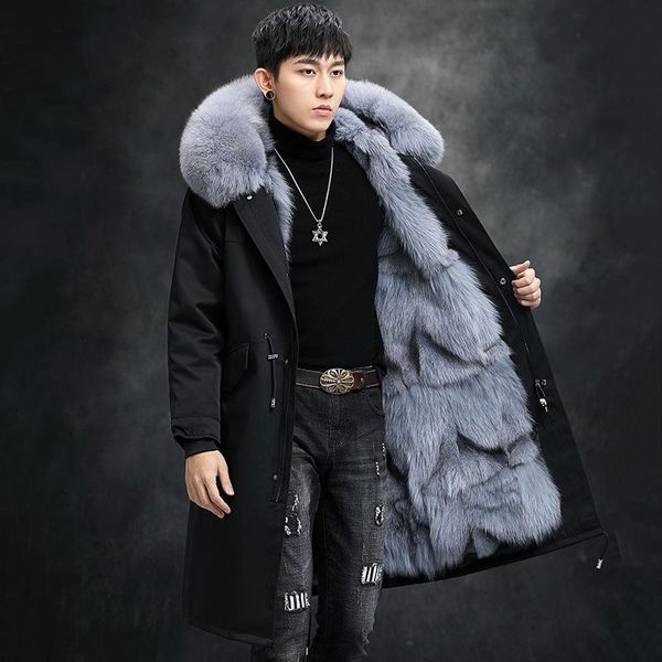 men's leather & faux haining 2021 winter sent to overcome male removable fur bladder nick clothing coat, Black
men's leather & faux haining 2021 winter sent to overcome male removable fur bladder nick clothing coat, Black