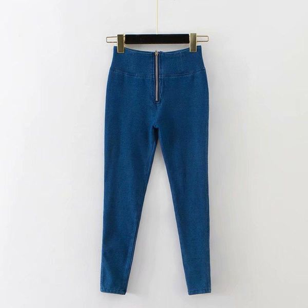 summer new european and american style slim front zipper denim trousers women, street was thin solid color feet jeans women, Blue
summer new european and american style slim front zipper denim trousers women, street was thin solid color feet jeans women, Blue