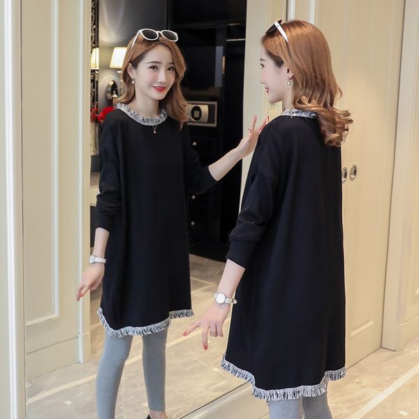 pregnant women's medium length large autumn winter sweater skirt net red tide mother long sleeve dress, White
pregnant women's medium length large autumn winter sweater skirt net red tide mother long sleeve dress, White