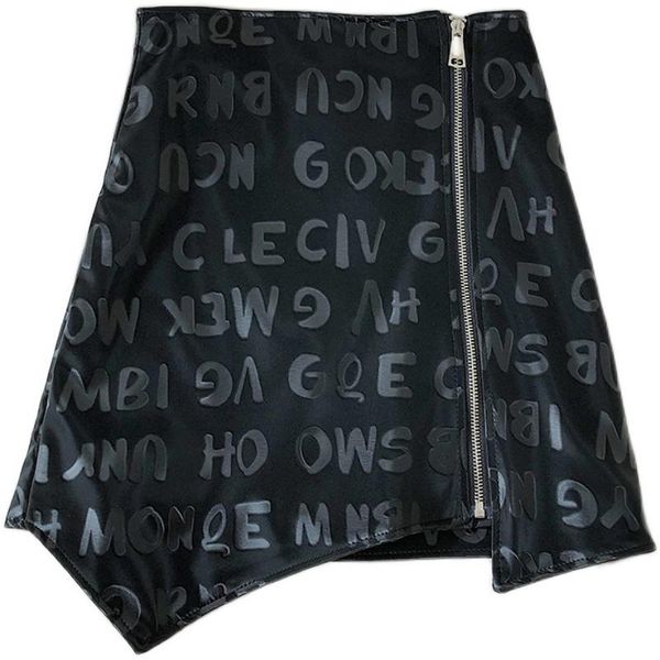 fashion women pu leather skirt casual irregular letter print high waist mini skirt ladies black a-line zipper short skirts
fashion women pu leather skirt casual irregular letter print high waist mini skirt ladies black a-line zipper short skirts
