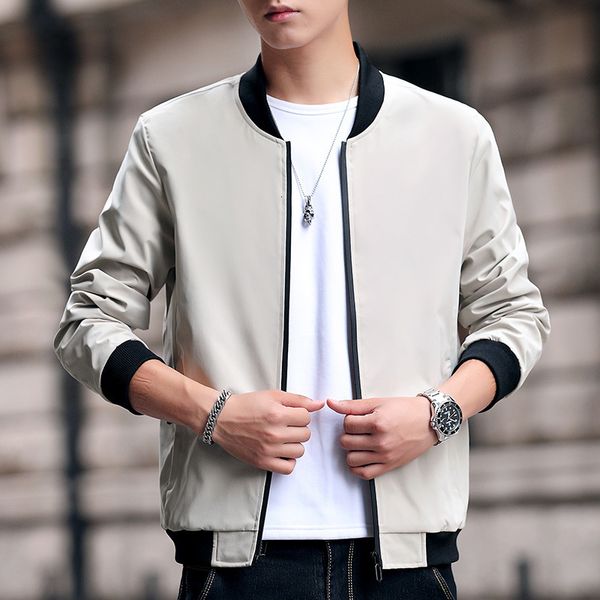 men's coat spring and 2020 new korean fashion baseball suit slim handsome thin autumn jacket, Black;brown
men's coat spring and 2020 new korean fashion baseball suit slim handsome thin autumn jacket, Black;brown