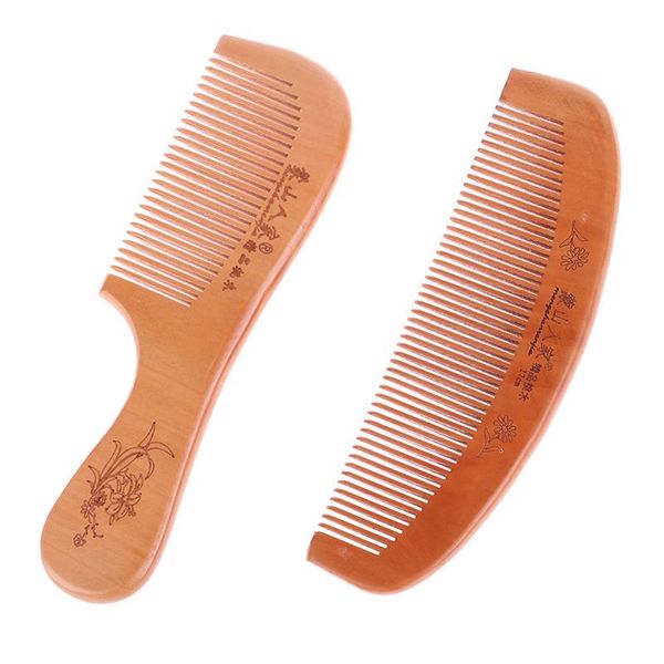 hair brushes 1pcs peach solid wood comb natural handmade engraved healthy massage anti-static care, Silver
hair brushes 1pcs peach solid wood comb natural handmade engraved healthy massage anti-static care, Silver
