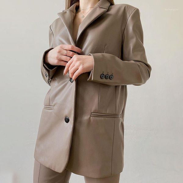 malina fashion simple pu blazers women elegant single breasted pockets jackets women notched loose office lady suits ladies1, White;black
malina fashion simple pu blazers women elegant single breasted pockets jackets women notched loose office lady suits ladies1, White;black
