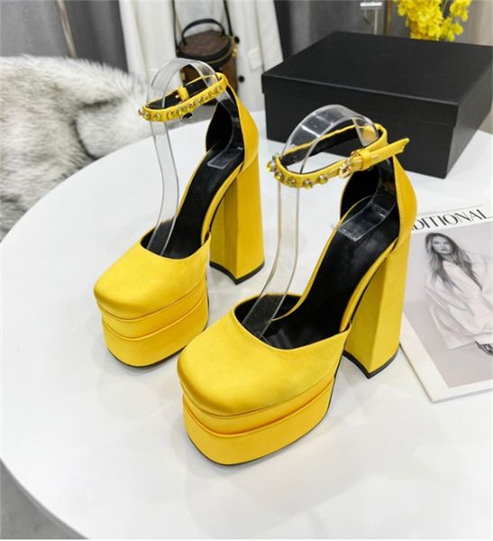 luxury aevitas sandals waterproof platform high heel personalized satin catwalk design thick heel and double ankle strap decorated with rhin, Black
luxury aevitas sandals waterproof platform high heel personalized satin catwalk design thick heel and double ankle strap decorated with rhin, Black