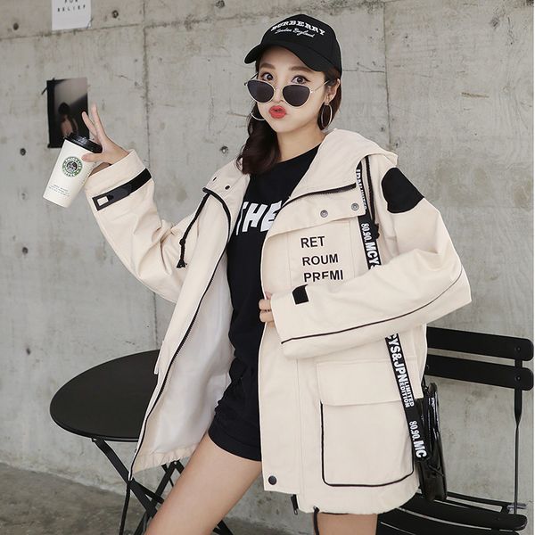 casual bf tooling female coats korean 2020 new spring autumn women chic loose hooded windbreaker jacket outerwear girls x554, Tan;black
casual bf tooling female coats korean 2020 new spring autumn women chic loose hooded windbreaker jacket outerwear girls x554, Tan;black
