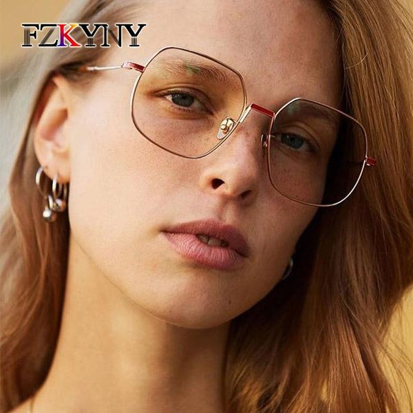 sunglasses fzkyny classic vintage square women men designer metal frame clear lens eyeglassses uv400, White;black
sunglasses fzkyny classic vintage square women men designer metal frame clear lens eyeglassses uv400, White;black