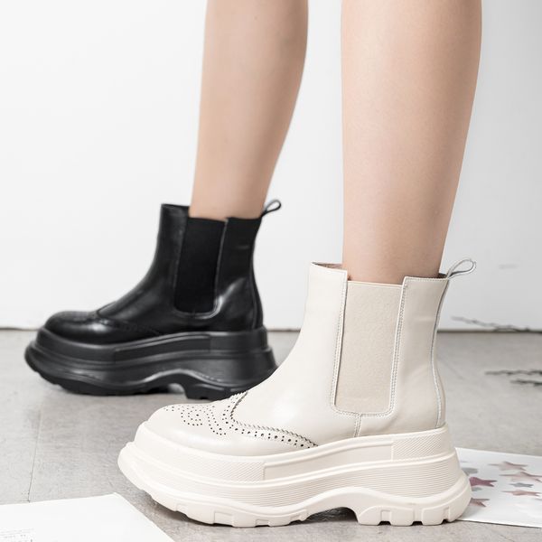 women's leather ankle fall boots platform shoes wly5, Black
women's leather ankle fall boots platform shoes wly5, Black