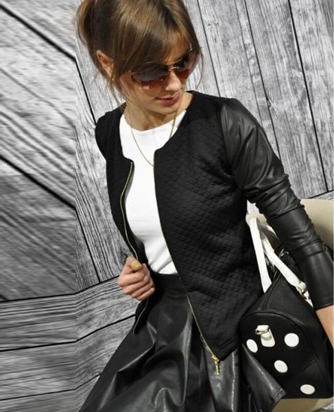 women's jackets women basic coats spring black zipper crop pu jacket punk style bandage leather coat, Black;brown
women's jackets women basic coats spring black zipper crop pu jacket punk style bandage leather coat, Black;brown