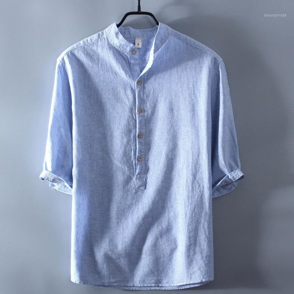 men's casual shirts male pullover short sleeve cotton linen shirt men fashion striped stand collar man1, White;black
men's casual shirts male pullover short sleeve cotton linen shirt men fashion striped stand collar man1, White;black