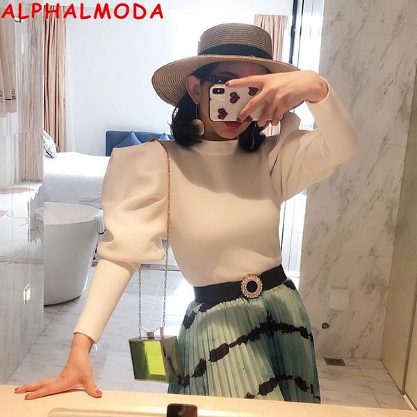 women's jackets alphalmoda 2021 autumn women fashion puff sleeve zipper short jacket long slim fit ladies stylish outfit collar style, Black;brown
women's jackets alphalmoda 2021 autumn women fashion puff sleeve zipper short jacket long slim fit ladies stylish outfit collar style, Black;brown