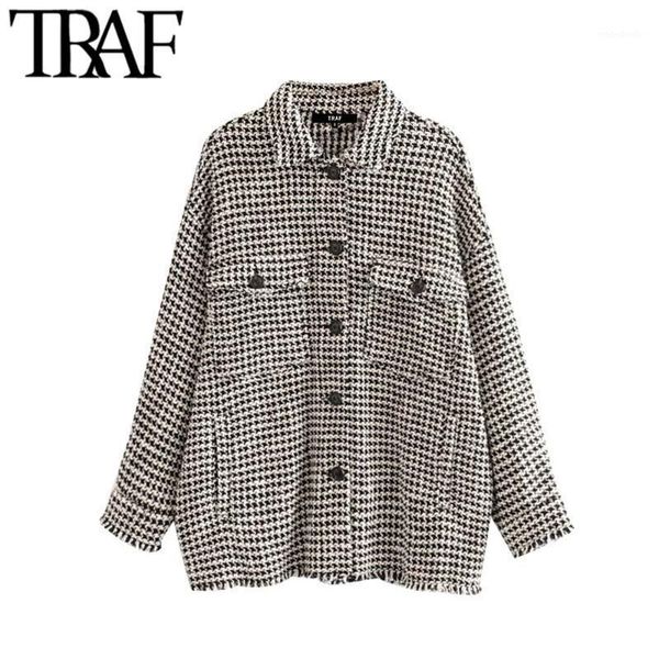 traf women vintage stylish frayed tassel oversized tweed plaid jacket coat fashion long sleeve pockets outerwear chic 1, Black;brown
traf women vintage stylish frayed tassel oversized tweed plaid jacket coat fashion long sleeve pockets outerwear chic 1, Black;brown