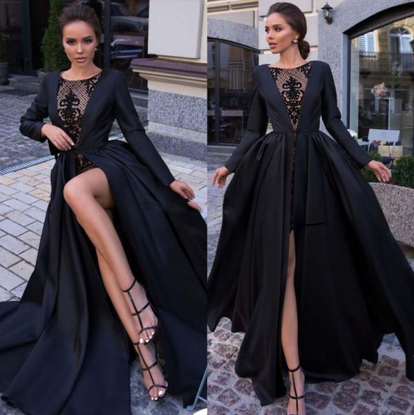 designer black lace prom dresses with jacket bateau neck long sleeves evening gowns floor length plus size satin formal dress
designer black lace prom dresses with jacket bateau neck long sleeves evening gowns floor length plus size satin formal dress