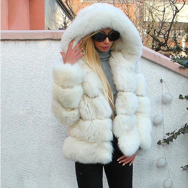 women's fur & faux fake coat female with hood all-leather male winter luxury thick1, Black
women's fur & faux fake coat female with hood all-leather male winter luxury thick1, Black