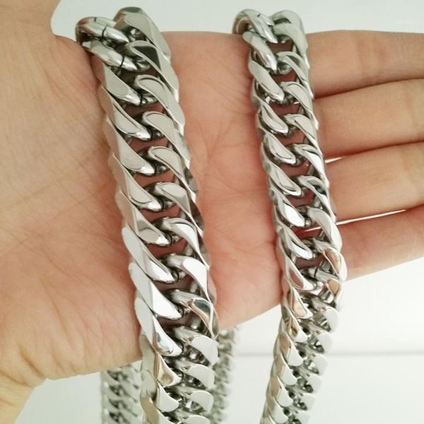 13/16mm heavy huge cuban curb link chain necklace or bracelet stainless steel silver color men's jewelry 7-40inch christmas gift1
13/16mm heavy huge cuban curb link chain necklace or bracelet stainless steel silver color men's jewelry 7-40inch christmas gift1