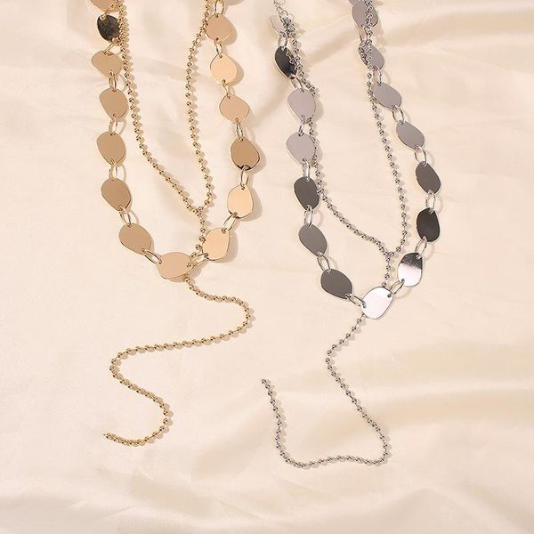 chains fashion items, gold disc multilayer necklace women's combo set, Silver
chains fashion items, gold disc multilayer necklace women's combo set, Silver