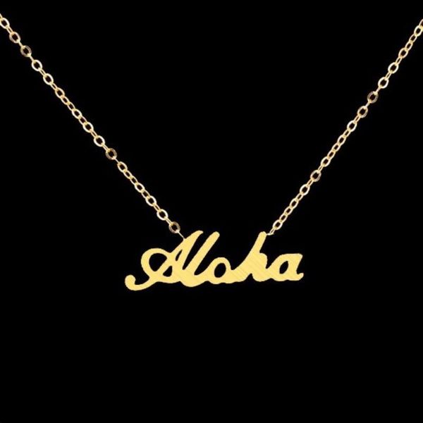 pendant necklaces beaches jewelry hawaiian aloha necklace women gold color island welcome romantic gift stainless steel chain 2021, Silver
pendant necklaces beaches jewelry hawaiian aloha necklace women gold color island welcome romantic gift stainless steel chain 2021, Silver