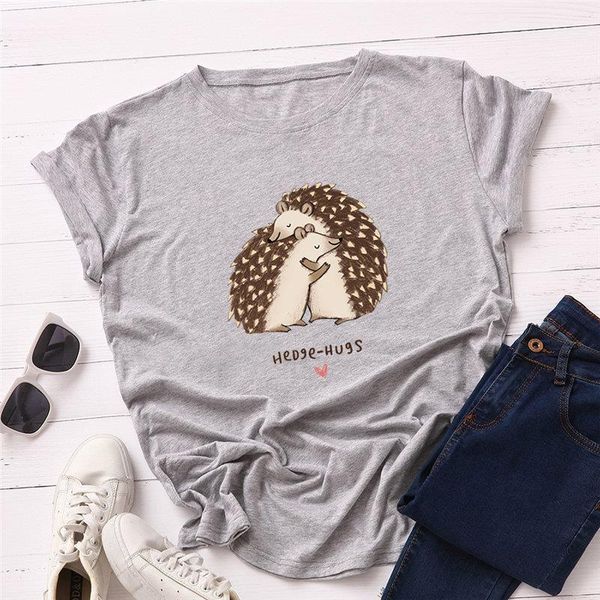 women t shirt 2020 fashion plus size cotton hedgehog hug print tshirt female o-neck short sleeve harajuku tees feminina, White
women t shirt 2020 fashion plus size cotton hedgehog hug print tshirt female o-neck short sleeve harajuku tees feminina, White