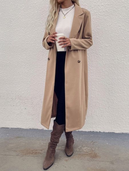 peak collar double breasted overcoat e7at#, Black
peak collar double breasted overcoat e7at#, Black