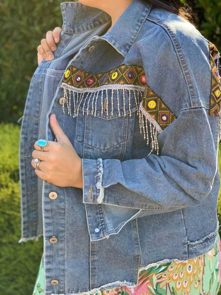 jeans jacket embroidered boho style, woman's vintage jacket, embroidered, tribal, folk, loose, denim, gypsy, 2021 ygjb, Black;brown
jeans jacket embroidered boho style, woman's vintage jacket, embroidered, tribal, folk, loose, denim, gypsy, 2021 ygjb, Black;brown