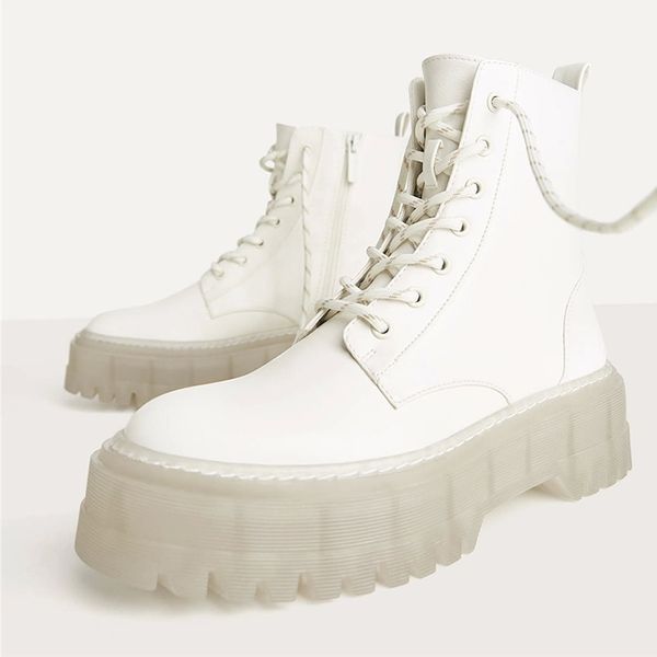 2020 pvc transparent heel ankle boots for women white lace up platform boots women autumn ins chunky motorcycle #p55l, Black
2020 pvc transparent heel ankle boots for women white lace up platform boots women autumn ins chunky motorcycle #p55l, Black