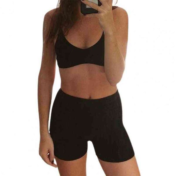 trendy ribbing solid color vest shorts set two pieces v-neck solid color breathable strap elastic waist shorts for lounge y220311, White;black
trendy ribbing solid color vest shorts set two pieces v-neck solid color breathable strap elastic waist shorts for lounge y220311, White;black
