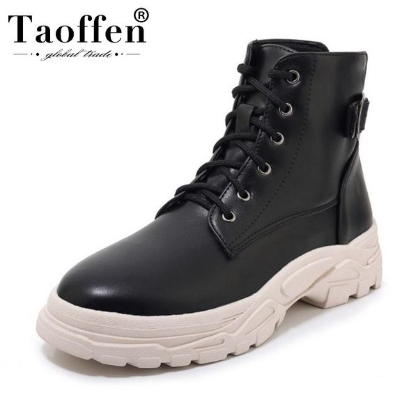 taoffen women new fashion plus size 29-46 warm ankle boots thick sole pu leather casual winter shoes woman short boots footwear t200106, Black
taoffen women new fashion plus size 29-46 warm ankle boots thick sole pu leather casual winter shoes woman short boots footwear t200106, Black