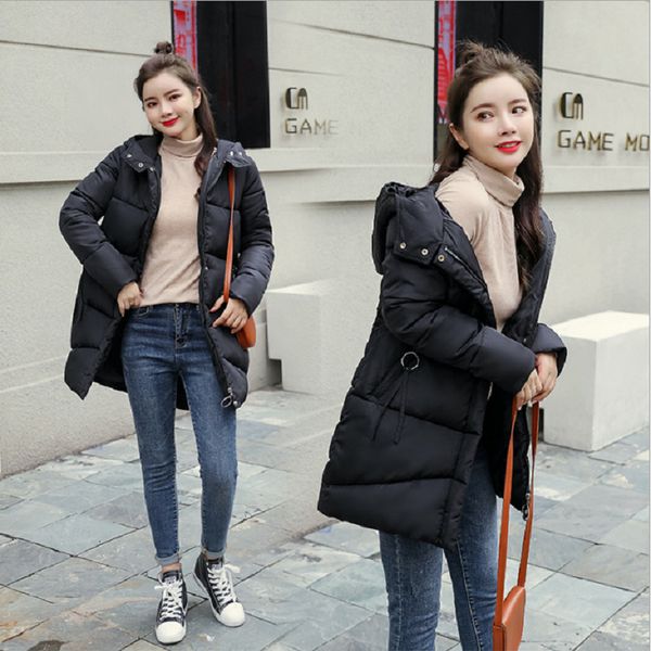 2021 new winter outerwear fashion of women korean clothing mid-thick length and thin female jacket oin7, Black
2021 new winter outerwear fashion of women korean clothing mid-thick length and thin female jacket oin7, Black