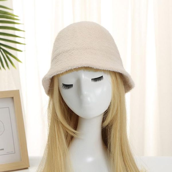 wide brim hats winter warm panama bucket women's fashion solid color furry hat fisherman cap knitted wool basin female gorro, Blue;gray
wide brim hats winter warm panama bucket women's fashion solid color furry hat fisherman cap knitted wool basin female gorro, Blue;gray