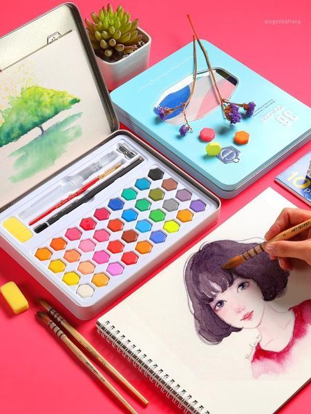 solid watercolor paint set 36 color packaging box beginner children hand-painted gouache watercolor brush tool art suppli1
solid watercolor paint set 36 color packaging box beginner children hand-painted gouache watercolor brush tool art suppli1