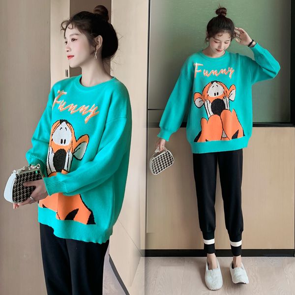 autumn winter knitwear sweater high end elegant pregnant women's suit fashion long sleeve and belly pants two piece set foreign, White
autumn winter knitwear sweater high end elegant pregnant women's suit fashion long sleeve and belly pants two piece set foreign, White