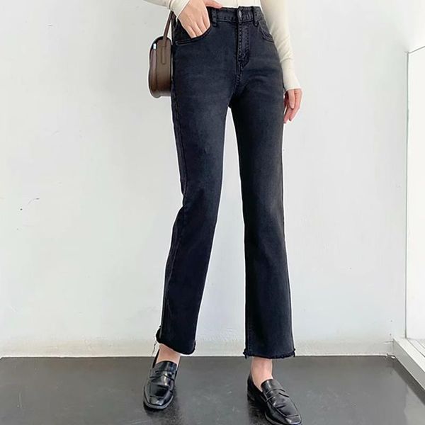 women's jeans europe black straight nine-point 2021 autumn high waist stretch small burrs trousers casual mi7p, Blue
women's jeans europe black straight nine-point 2021 autumn high waist stretch small burrs trousers casual mi7p, Blue