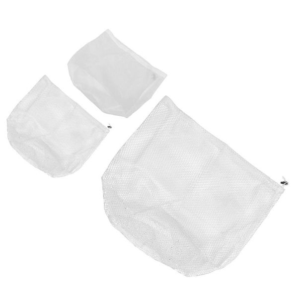 laundry bags 3pcs washing bag practical drawstring mesh clothes organizer white
