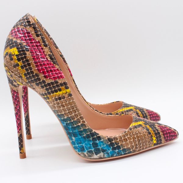 sending the fashion women bombs lady python printed toe pointy high heels 8--cm cm in wedding shoes of bride lsjz, Black
sending the fashion women bombs lady python printed toe pointy high heels 8--cm cm in wedding shoes of bride lsjz, Black
