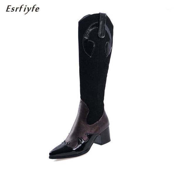 boots esrfiyfe 2021 patent leather flock luxury shoes design women knee high heel side zipper party autumn winter boots1, Black
boots esrfiyfe 2021 patent leather flock luxury shoes design women knee high heel side zipper party autumn winter boots1, Black
