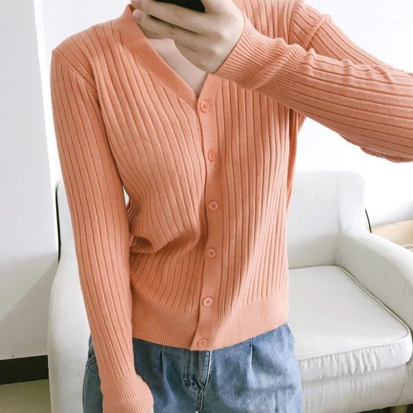 long sleeve cardigan knit coat female clothing sweaters fashion 2019 women outfit korean v-neck thin woman sweater1, White
long sleeve cardigan knit coat female clothing sweaters fashion 2019 women outfit korean v-neck thin woman sweater1, White