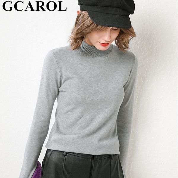 gcarol autumn winter half high collar 30% wool sweater slim high stretch candy jumper ol elegant basic perfect knitted pullover y200720, White;black
gcarol autumn winter half high collar 30% wool sweater slim high stretch candy jumper ol elegant basic perfect knitted pullover y200720, White;black