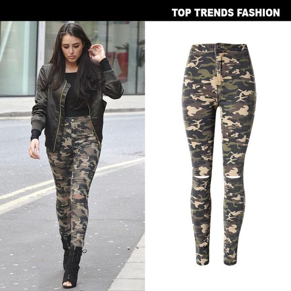 women streetwear high waist camouflage jeans elastic slim ripped denim pants womens clothing 2737, Blue
women streetwear high waist camouflage jeans elastic slim ripped denim pants womens clothing 2737, Blue