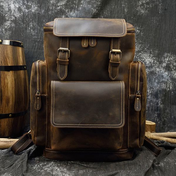 maheu crazy horse knapsack soft cow skin of men vintage genuine leather trip great outdoor backpack
maheu crazy horse knapsack soft cow skin of men vintage genuine leather trip great outdoor backpack